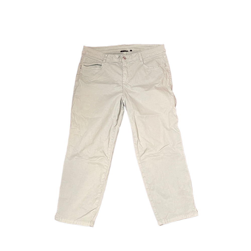Bonita Womens Capri Pants Size 42 Mint Green Cotton Blend Stretch 33X23.5‎